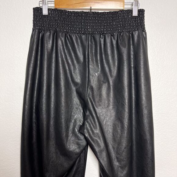 Commando Black Faux Leather Joggers Size Large - Picture 7 of 10